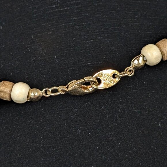 (2/$20) Vintage Avon Wood Beaded Necklace - Picture 4 of 5